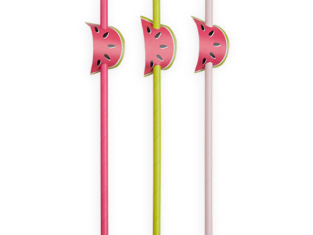 Watermelon Party Straws - 12 Count For Sale