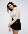 Ribbed Long Sleeve Mock Neck Sweater Fashion