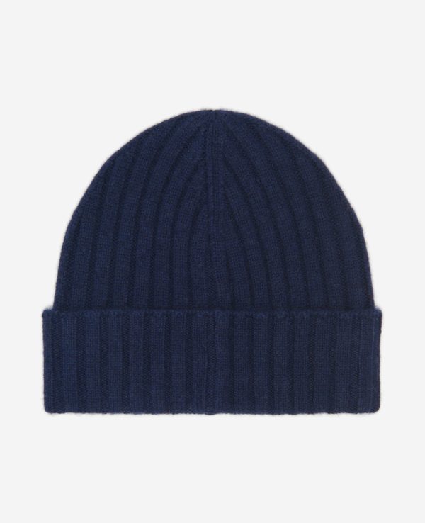 Site Exclusive! Rib Knit Wool Cashmere Beanie Discount