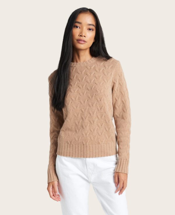 GENTLE SOULS - Site Exclusive! Cable-Knit Cashmere Sweater Discount