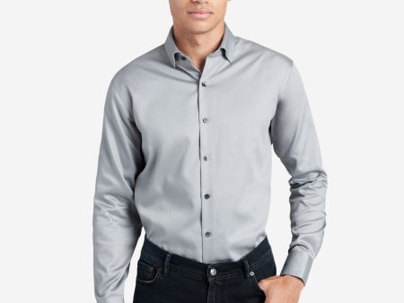 Regular-Fit Button-Down Stretch Dress Shirt with TEK FIT Hot on Sale