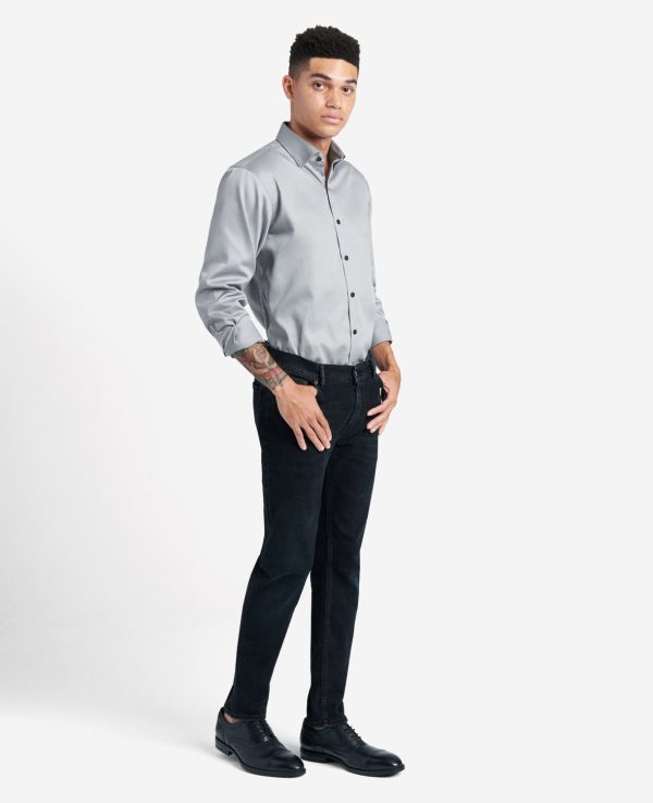 Regular-Fit Button-Down Stretch Dress Shirt with TEK FIT Hot on Sale