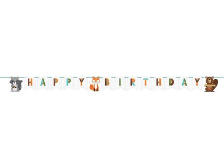 Woodland Birthday Banner Online now