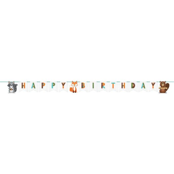 Woodland Birthday Banner Online now