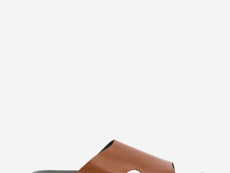 Sand-Y Beach Leather Slide Sandal on Sale