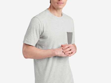 Colorblock Pocket Crew Neck T-Shirt Discount