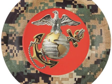 Officially Licensed Product United States Marine Corps Eagle and Globe Dessert Plates For Sale