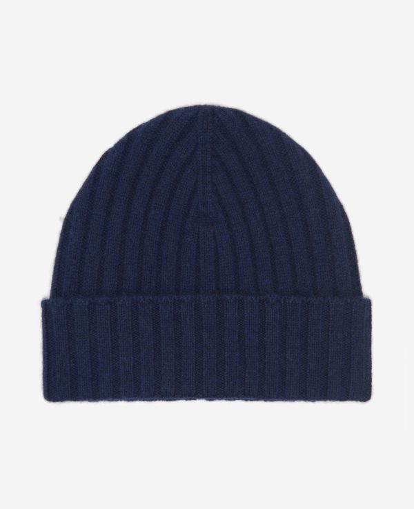 Site Exclusive! Rib Knit Wool Cashmere Beanie Discount