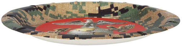 Officially Licensed Product United States Marine Corps Eagle and Globe Dessert Plates For Sale