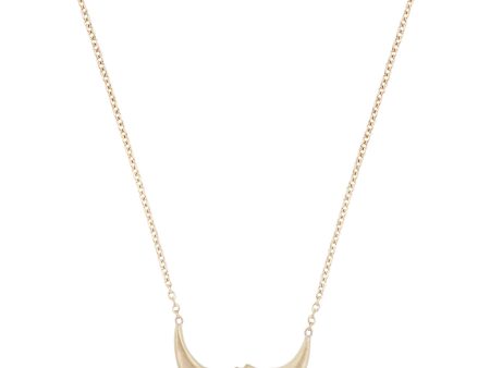 Crescent Moonface Necklace Online Hot Sale