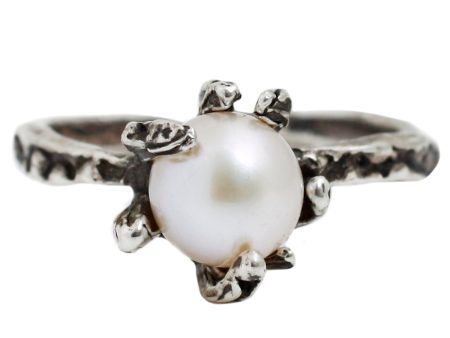 Silver Stingray Pearl Ring For Cheap