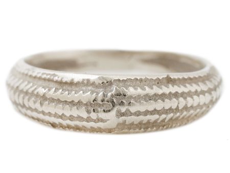 White Gold Seashell Ring For Cheap