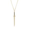 Black Diamond Large Dagger Pendant Necklace Supply