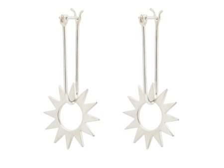 Latch and Spur Silver Earrings Cheap