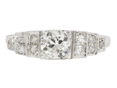 European Step Diamond Engagement Ring Sale