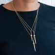 Black Diamond Large Dagger Pendant Necklace Supply