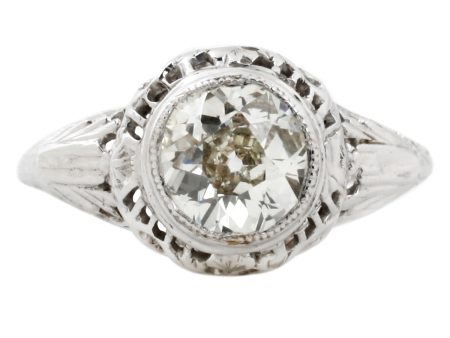 Bezel Set Diamond Ring Hot on Sale