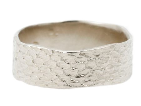 White Double Snakeskin Band For Discount