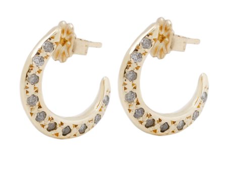 Double Sided Diamond Hoops Hot on Sale