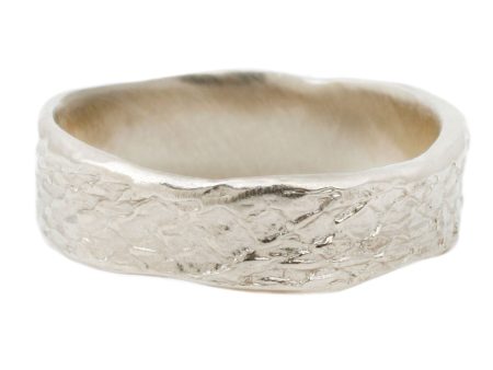 White Gold Snakeskin Band Online